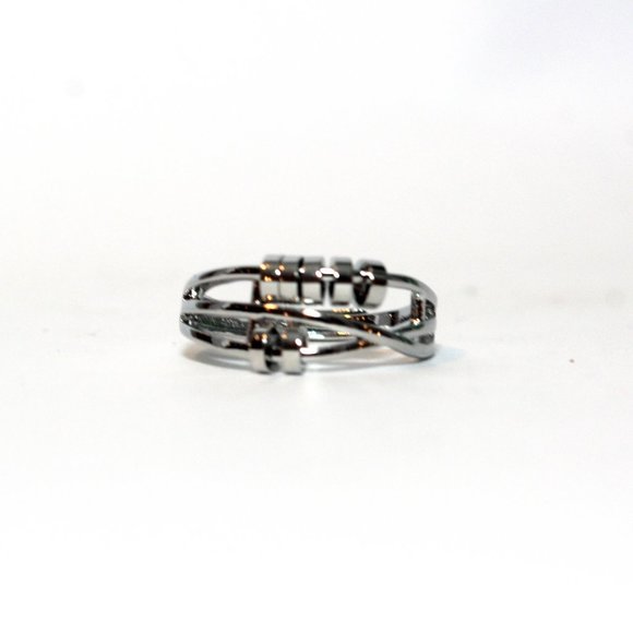 ˚˖𓍢Unisex Silver Fidget Spinner Anxiety ADHD Stress Relief Restless Energy Ring - Picture 3 of 6